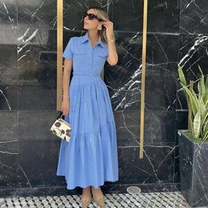 Zara Belted Shirt Dress Size M